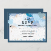 愛は空気ユダヤ人結婚式招待状RSVPにある 出欠カード (正面/裏面)