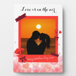 愛は空気中にある - カスタム写真カップル & テキスト フォトプラーク