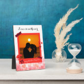 愛は空気中にある - カスタム写真カップル & テキスト フォトプラーク (側面)