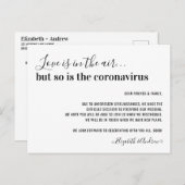 愛は空気中にある Covid19 結婚延期 案内ポストカード (正面/裏面)