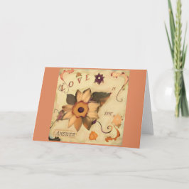 愛は答えの花の芸術の引用文のピンクです カード