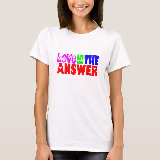 愛は答え- Wです Tシャツ (正面)