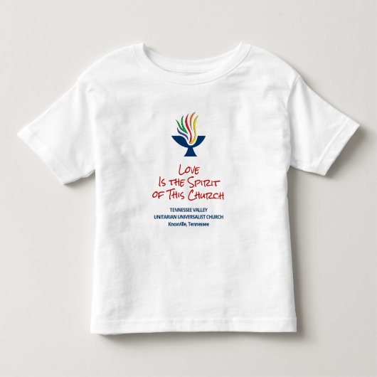 愛は精神である – TVUUC トドラーTシャツ (正面)