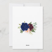 愛は紅茶を醸造しているブライダルシャワー海軍の招待 シーズンカード (裏面)