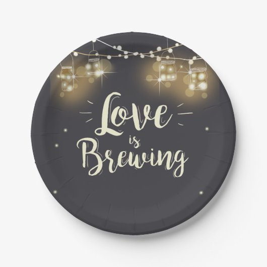 愛は紙プレートのリハ結婚ーサルbbqを醸造している ペーパープレート (正面)