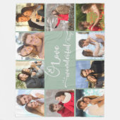 愛は素晴らしいもの10フォトコラージシーフォーム フリースブランケット (正面)