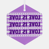 愛は紫 ガラスオーナメント (裏面)