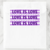 愛は紫 長方形シール (バッグ)