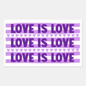 愛は紫 長方形シール (正面)