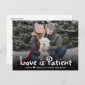 愛は結婚患者が延期されるシンプル写真 案内ポストカード (正面/裏面)