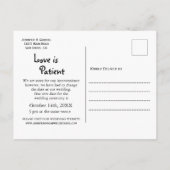 愛は結婚患者が延期されるシンプル写真 案内ポストカード (裏面)