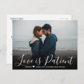 愛は結婚患者が延期されるシンプル写真 案内ポストカード (正面/裏面)