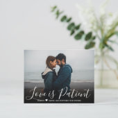 愛は結婚患者が延期されるシンプル写真 案内ポストカード (スタンド正面)