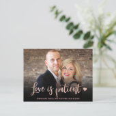 愛は結婚患者が延期されるシンプル写真 案内ポストカード (スタンド正面)
