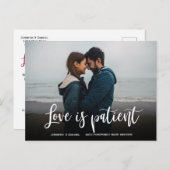 愛は結婚患者が延期されるシンプル写真 案内ポストカード (正面/裏面)