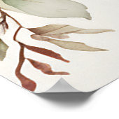 愛は絶対に聖書の聖句ピンクのフローラに失敗しない ポスター (角)