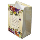 愛は絶対に聖書の聖句秋フローラ結婚 ミディアムペーパーバッグ (正面アングル)