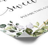 愛は緑の葉と金ゴールドの甘い兆し ポスター (角)