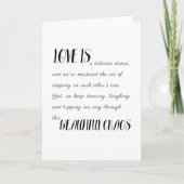 愛は美しいカオス – アニバーサリーラブ引用文 カード (正面)