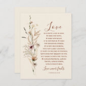 愛は聖書の祝い結婚のカードを必ず破る (正面/裏面)