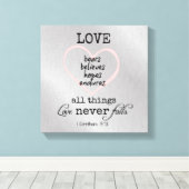 愛は聖書の聖句を破らない キャンバスプリント (インサイチュ (ウッドフロア))