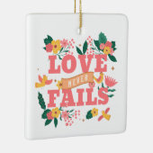 愛は聖書の聖句を絶対に破らないフローラデザイン セラミックオーナメント (右)
