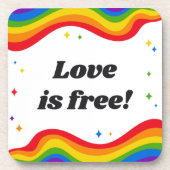 「愛は自由である:レインボープライドコースター コースター (正面)