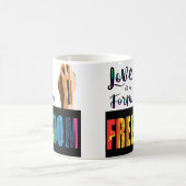 愛は自由マグカップの型枠である コーヒーマグカップ (中央)