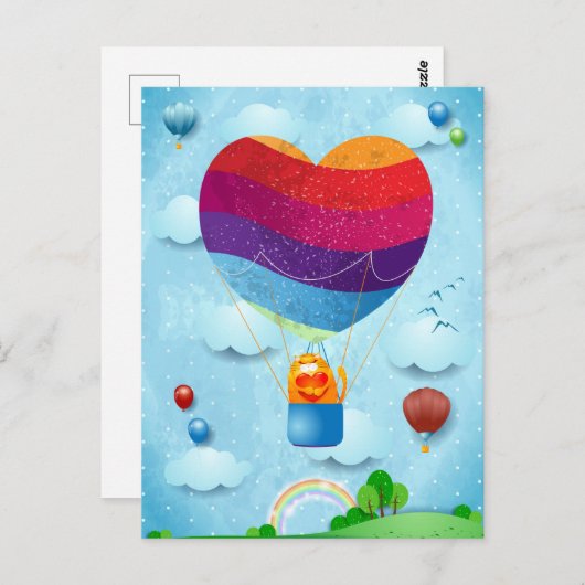 愛は航空葉書に書いてある ポストカード (正面/裏面)