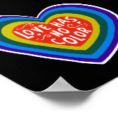 愛は色のないアンチ・人種差別 ポスター (角)