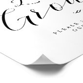 愛は花の花の花のゲストボー結婚ドのサインを育てる ポスター (角)