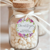 「愛は花開く」ウォーターカラーフラワーブライダルシャワープレート フェイバータグ