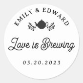 愛は茶好き ラウンドシール (正面)