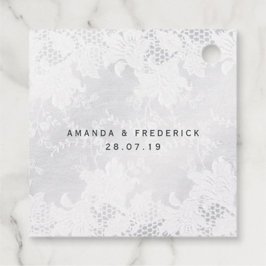 愛は蝶とレースの輝きを愛結婚する フェイバータグ (裏面)