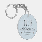 愛は行動動詞である。私は学これを君から。 キーホルダー (正面左)