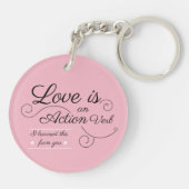 愛は行動動詞である。私は学これを君から。 キーホルダー (裏面)