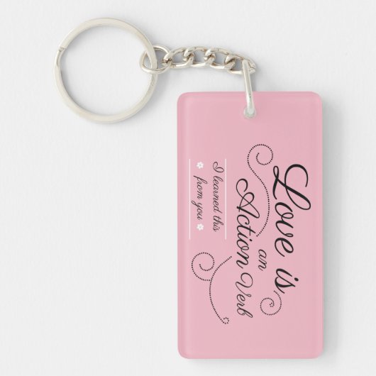 愛は行動動詞である。私は学これを君から。 キーホルダー (正面)