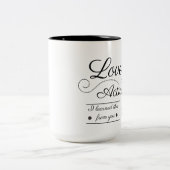 愛は行動動詞である。私は学これを君から。 ツートーンマグカップ (中央)