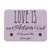愛は行動動詞である。私は学これを君から。 マグネット (横)