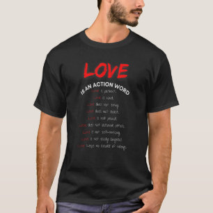 愛は行動語である1stコリント13 4-7愛 tシャツ
