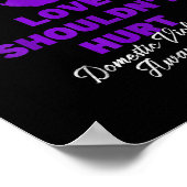 愛は衣服紫の家庭内暴力を傷つけるべきではない ポスター (角)