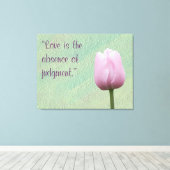 愛は裁きの欠如 キャンバスプリント (インサイチュ (ウッドフロア))