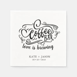 愛は装飾の紙結婚ナプキンを醸造 スタンダードカクテルナプキン
