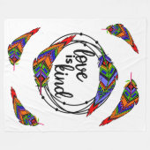 愛は親切なフリースブランケット フリースブランケット (正面(横))