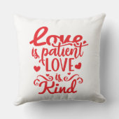 愛は親切に、あなたのハートを困らせない クッション (裏面)