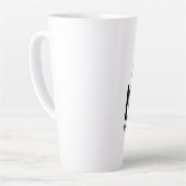 愛は言葉を必要としない自閉症意識ハートパズル カフェラテマグ (左アングル)