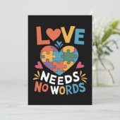 愛は言葉を必要としない自閉症意識 招待状 (スタンド正面)