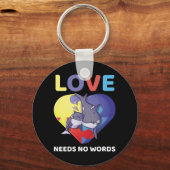 愛は言葉を必要としない自閉症意識Orca Killer W キーホルダー (正面)