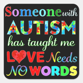 愛は言葉を必要としない自閉症 スクエアシール