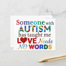 愛は言葉を必要としない自閉症 ポストカード